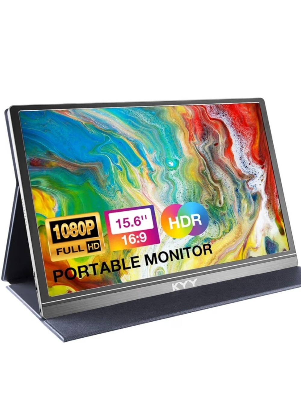 KYY 15.6" Portable Monitor - Black/Silver